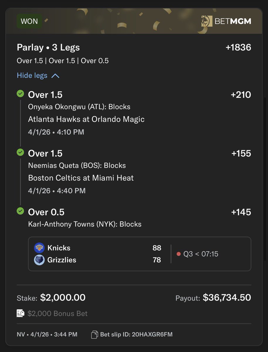 Verified kingcapsports betmgm slip